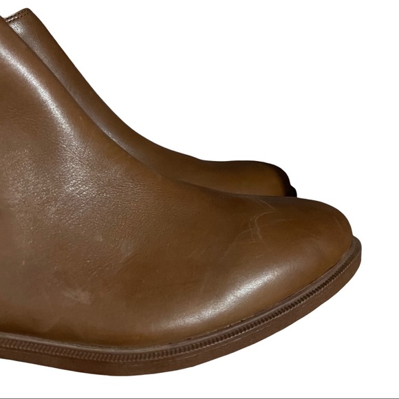 Clarks Women’s Brown Leather Chelsea Low Heeled Slide On Boots Booties Size 10 - Picture 3 of 8